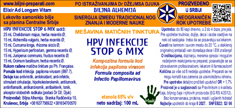 INFEKCIJE HPV 6 MIX B97.7 (Formula composita ad Infectio Papillomavirus B97.7)
